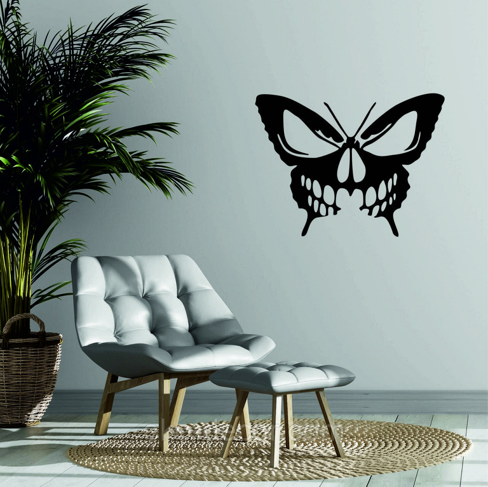 Декоративное настенное 3D Панно «Череп», Декор на стену с объемом 90*68 см, Черный Киев - изображение 3