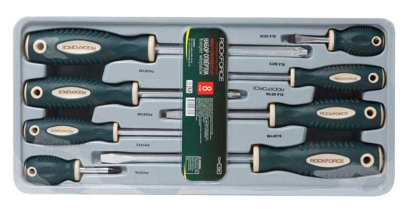 Набір викруток 8пр. (SL5,6x2,8;PH1;PH2x2 PH3) в лотку Одеса - фото 1