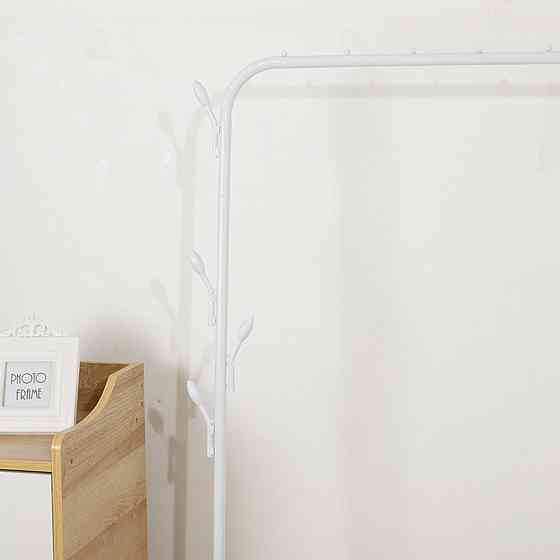 Мобильная вешалка для одежды с полкой на колесиках 145х80х42 см, складная вешалка для минмалстических комнат Каменец-Подольский