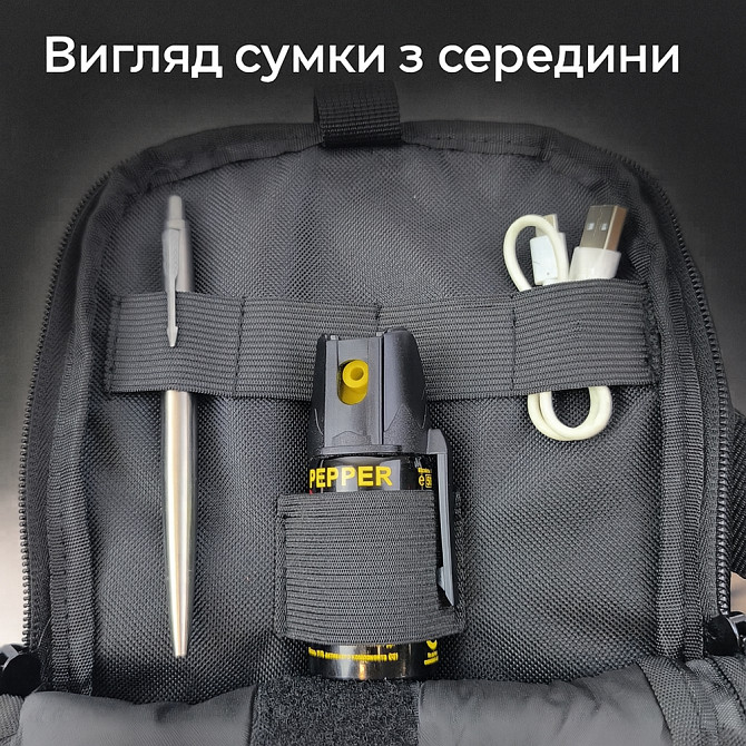 Сумка мужская брезентовая military, Нагрудная сумка бананка вместительная мессенджер кобура YF-51 Одесса - изображение 8