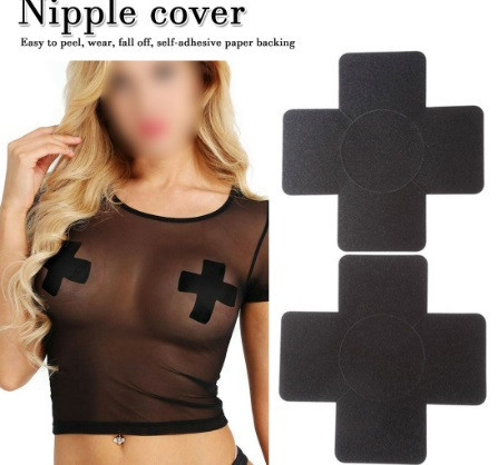 Наліпки на груди Хрест one size чорний Київ - фото 6