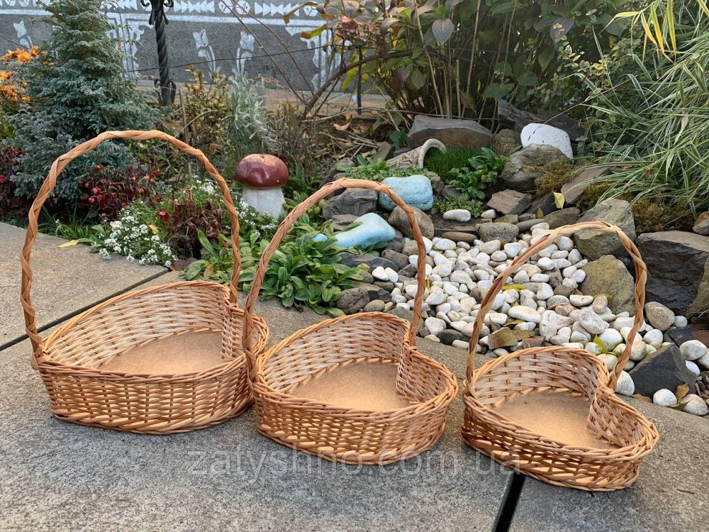 Корзина плетеная сердце  | корзина из лозы  новогодняя |плетеная корзина на подарки Киев - изображение 4