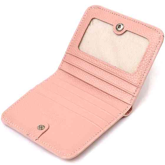 Жіночий гаманець невеликого розміру з натуральної шкіри CANPELLINI 21797 Рожевий Київ