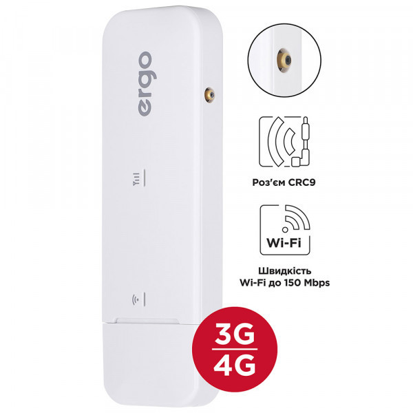 Маршрутизатор мобільний WIFI роутер ERGO W02-CRC9 3G/4G (cat4) USB Wi-Fi router +ant.connector (ERGO W02-CRC9) Київ - фото 2