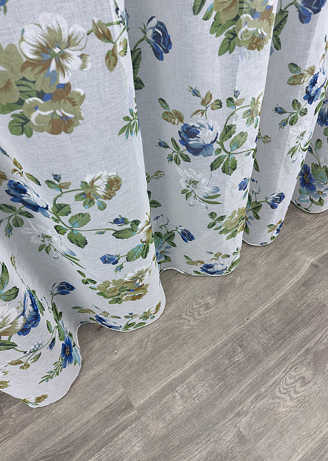 Тюль батист с цветочным принтом, коллекция 