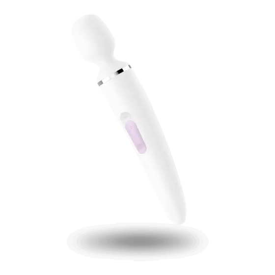 Вібромасажер Satisfyer Wand-er Woman (White/Chrome), водонепроникний, потужний, розмір XXL Львів