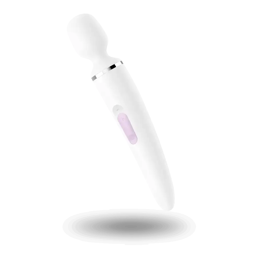 Вібромасажер Satisfyer Wand-er Woman (White/Chrome), водонепроникний, потужний, розмір XXL Львів - фото 2