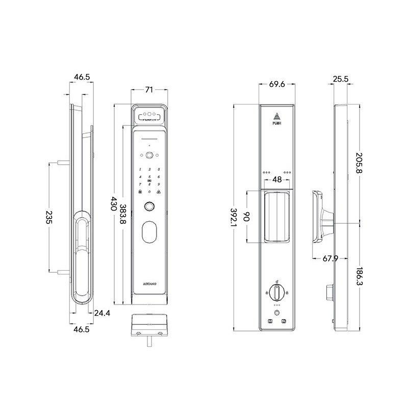 PES Gold с Face-ID электронный Смарт-замок с распознаванием лица Киев - изображение 2