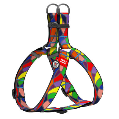 Шлей для собак WAUDOG Nylon с QR паспортом "Витраж" пластиковый фастекс XL (324-0051) Винница - изображение 1