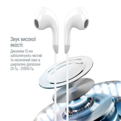Наушники ColorWay 3.5 mm Wired Earphone Sound Wave White (CW-WD04WT) Винница - изображение 10