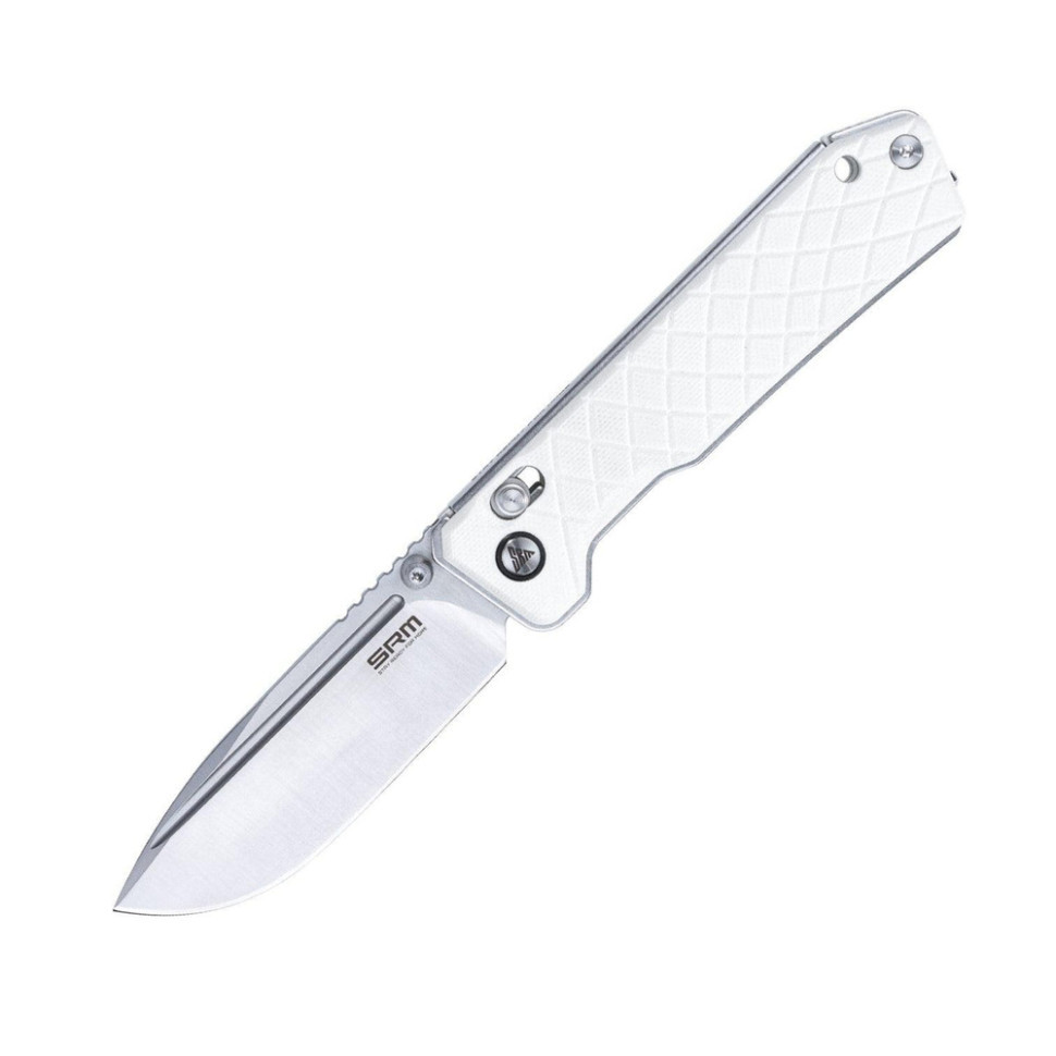 Ніж складаний туристичний SRM Rubik 7228B-GT2 (8.7 см) 14C28N / G10 білий Київ - фото 1