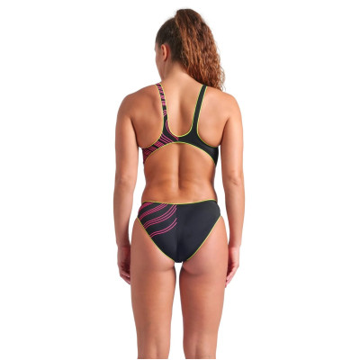 Купальник Arena One Stream Swimsuit 008953-560 чорний, рожевий 40 (3468337505563) Вінниця - фото 2