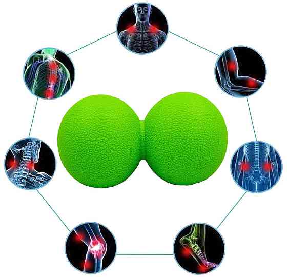 EasyFit Масажний м'ячик EasyFit TPR подвійний 12х6 см зелений Коломия