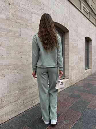 Жіночий стильний костюм двійка  ангора-кашемір. М'ятний, 50/52 Одеса