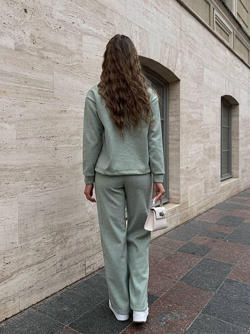 Жіночий стильний костюм двійка  ангора-кашемір. М'ятний, 50/52 Одеса - фото 2