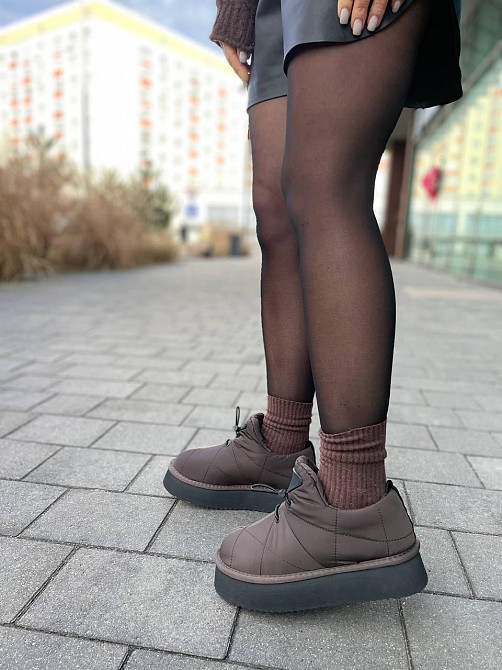 ITTS Угги жіночі ITTS шоколадні плащівка з натуральним мехом висота подошви 4/5 см розмір 38 41 Коломия - фото 7