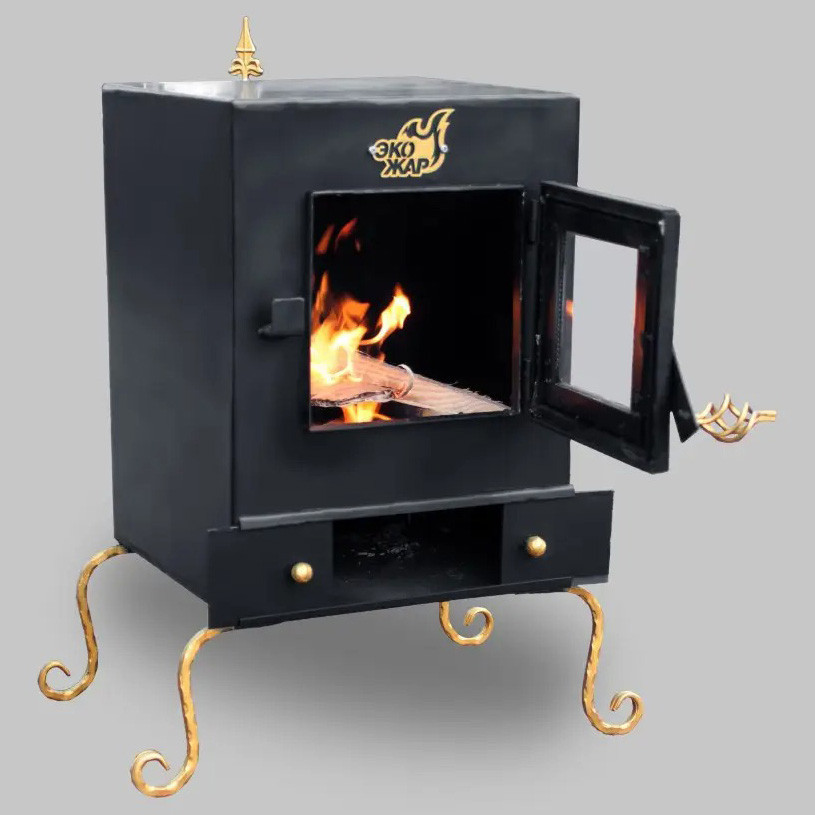 Піч буржуйка камін Экожар Комфорт Плюс (сталь 4 мм) з камерою допалювання вторинних газів Київ - фото 4