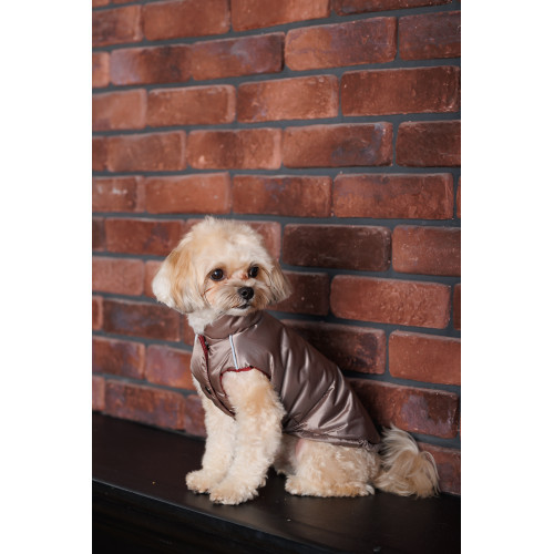 Жилет Pet Fashion Hardy для собак утепленный водонепроницаемый с отверстием для поводка бежевый размер L Киев - изображение 8