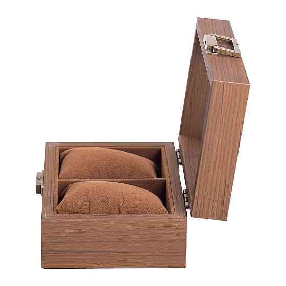 Дерев'яна скринька для наручного годинника 16.5×12×7.5 см на 2 відсіки HP-5-10 Коломыя