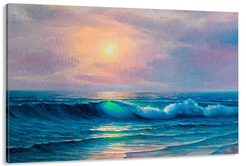 Картина полотно у вітальню / спальню  Морські хвилі   MLP_350 ( 60х30см ) 80х160см Київ - фото 1