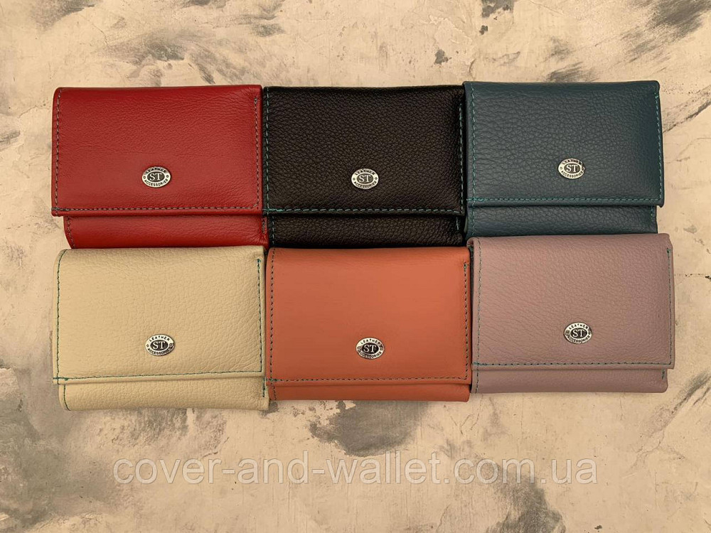Маленький женский кошелек на магните пудрового цвета ST Leather Киев - изображение 10