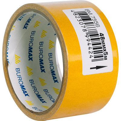 Скотч Buromax двухсторонний на тканевой основе 48 мм х 5 м (BM.7556) Винница - изображение 2