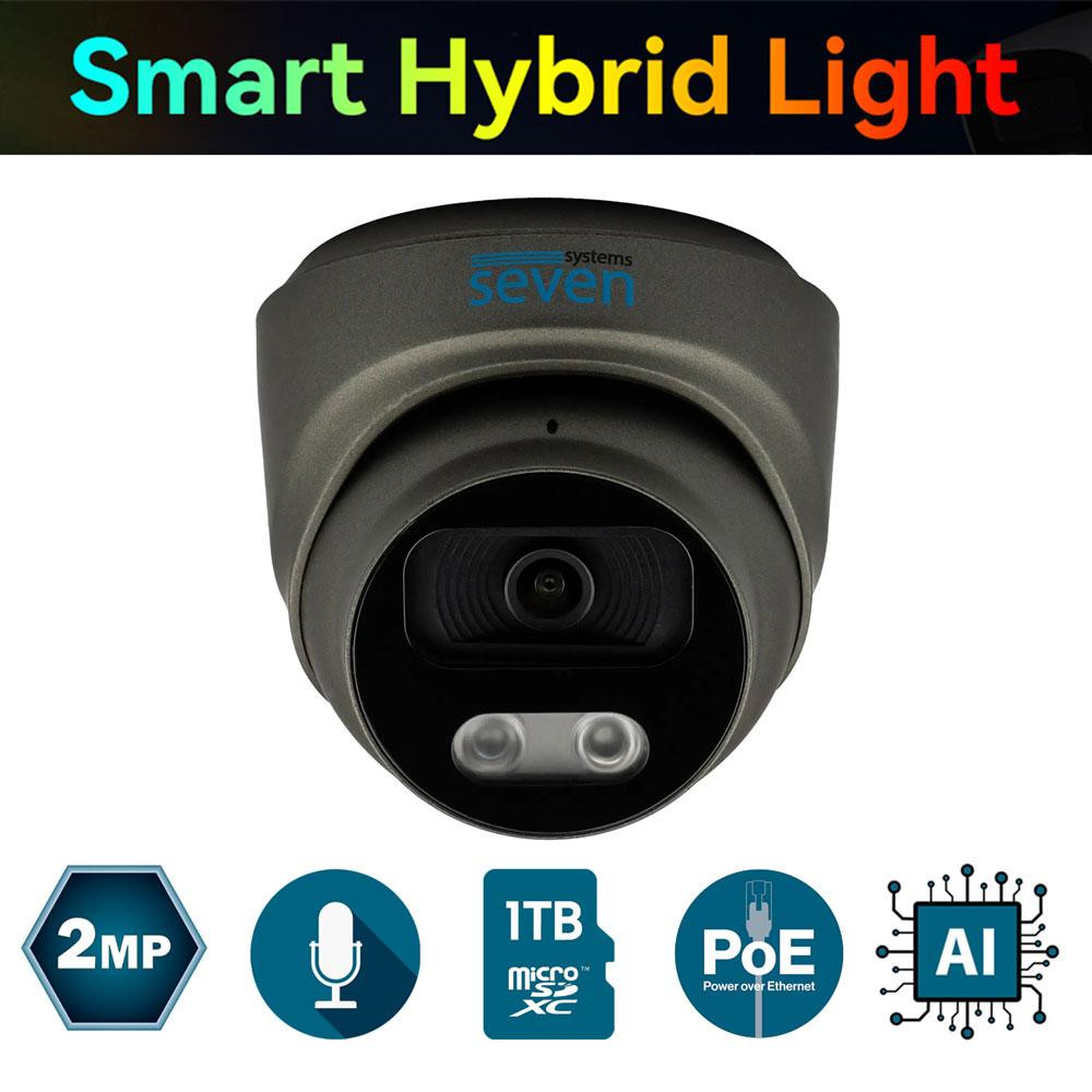 IP-відеокамера 2 Мп SEVEN IP-7212PA-DL black 2,8 мм з розумним подвійним підсвічуванням Київ - фото 1