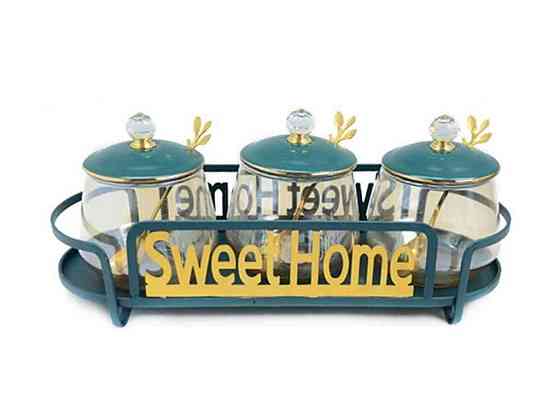 Банка на підставці 300мл Sweet Home 4пр/наб YG00934-5 ТМ STENSON Київ
