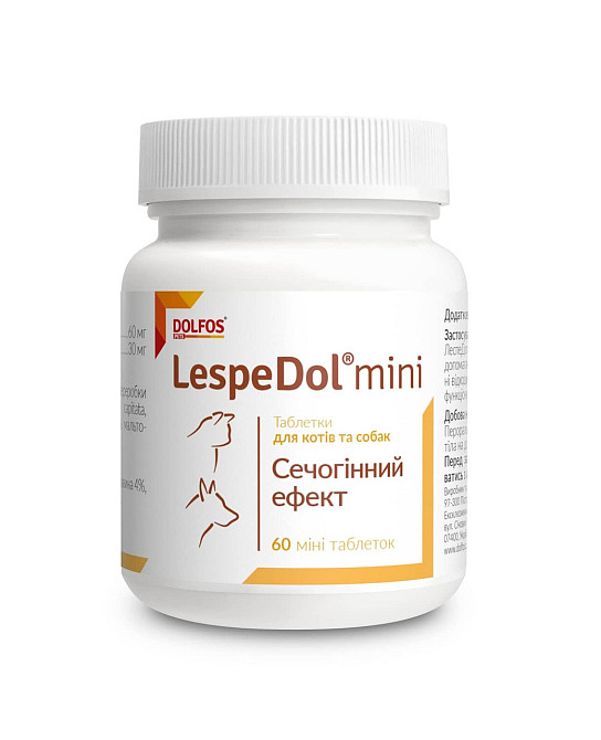 Дополнительный корм для собак и кошек Dolfos LespeDol Mini, 60 таб. Винница - изображение 2