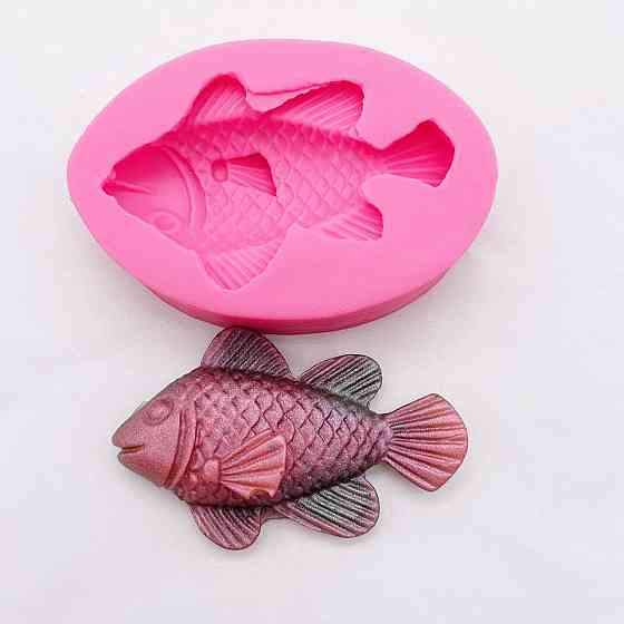 Молд силиконовый Рыбка 76 на 50 мм розовый Киев