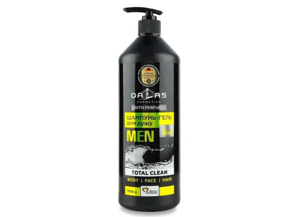Шампунь-гель д/душа Мужской 3в1 Total Clean 1л ТМ Dalas   Solmir Киев - изображение 2