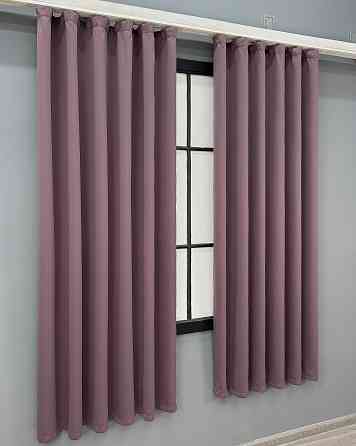Комплект коротких штор VR-Textil Блекаут Midnight № 1231ш Марсала 140х170 см 2 шт (35-0457) Київ