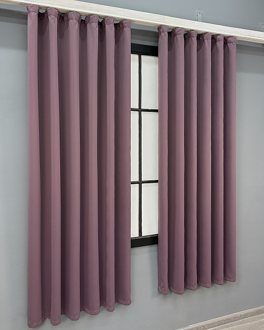 Комплект готовых штор VR-Textil Блэкаут Midnight № 1231ш Марсала 140х170 см 2 шт (35-0457) Киев - изображение 3