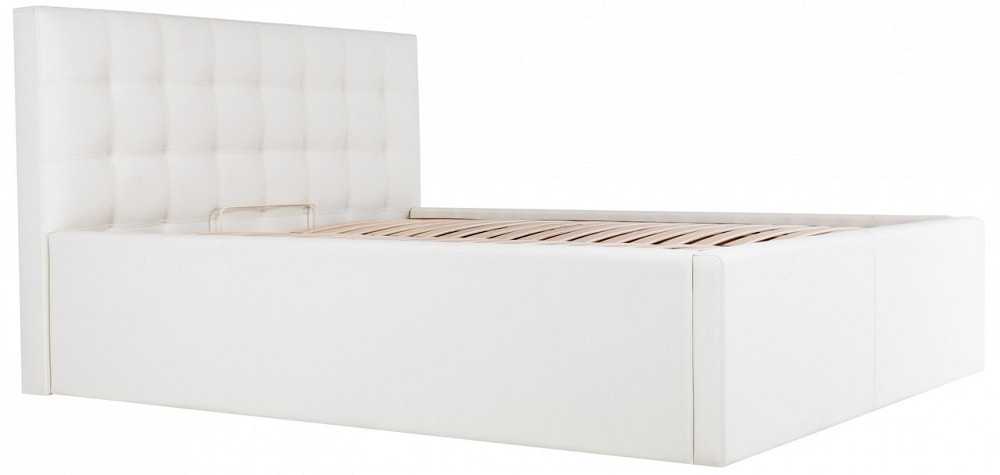 Кровать Двуспальная Chester с высокими царгами Comfort 180 х 200 см Fly 2200 С подъемным механизмом и нишей для белья Белый Днепр - изображение 7