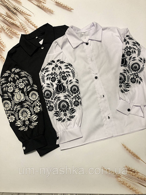 Дитяча чорна сорочка з вишивкою 122-140 Кривий Ріг - фото 4