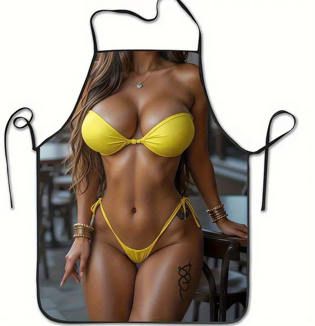 Фартух для жінок з приколом – пляжна красуня 72 на 53 см різнобарвний Київ - фото 1