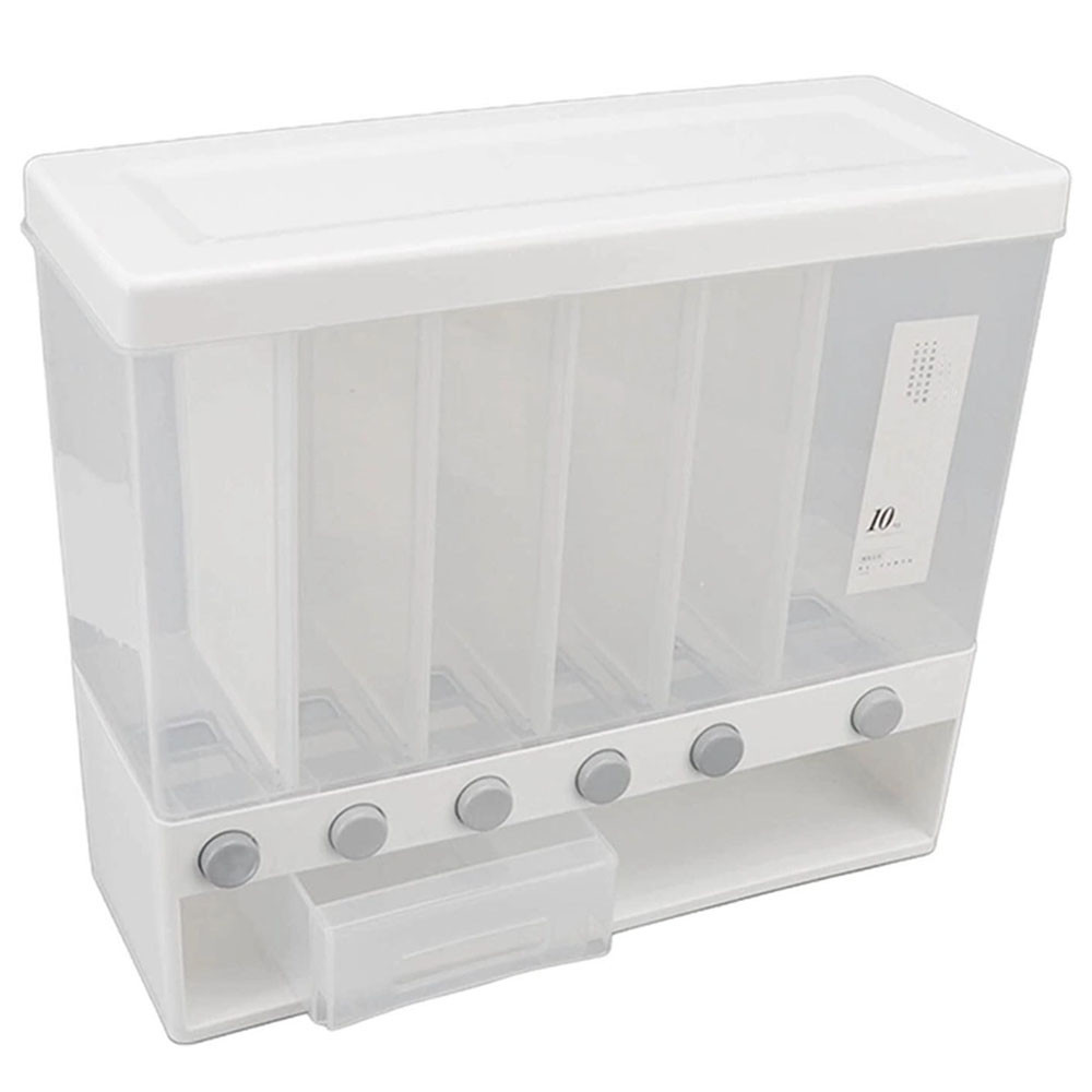 Диспенсер для сипучих продуктів, 6 відділень / Кухонний органайзер з дозатором для круп / Контейнер для круп Київ - фото 4