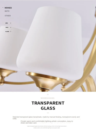 Светодиодная люстра Звон 5027 (Золотая) 6 плафонов Винница