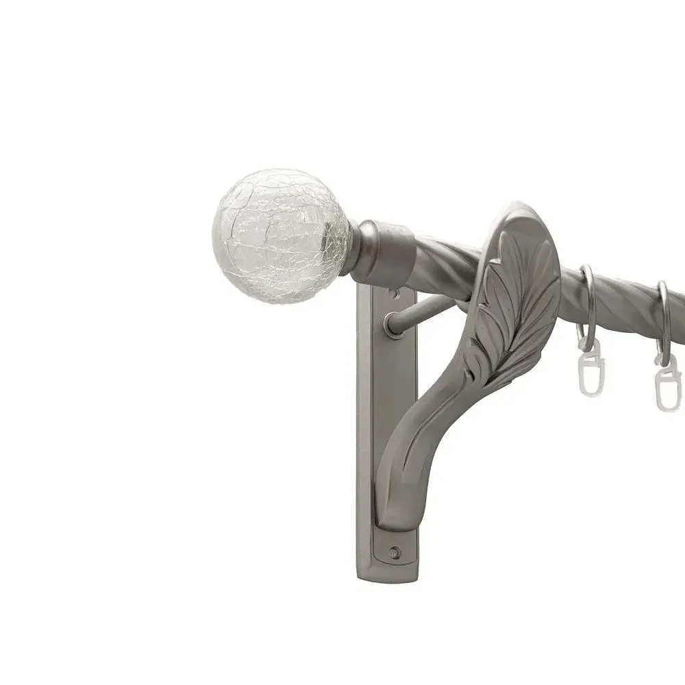 Карниз Orvit Сепія металевий однорядний ретро скручена труба кільце металеве Сатин 25 мм 240 см (00-00011433) Львов - изображение 1