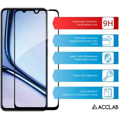Скло захисне ACCLAB Full Glue Realme Note 60X Black (1283126609015) Вінниця