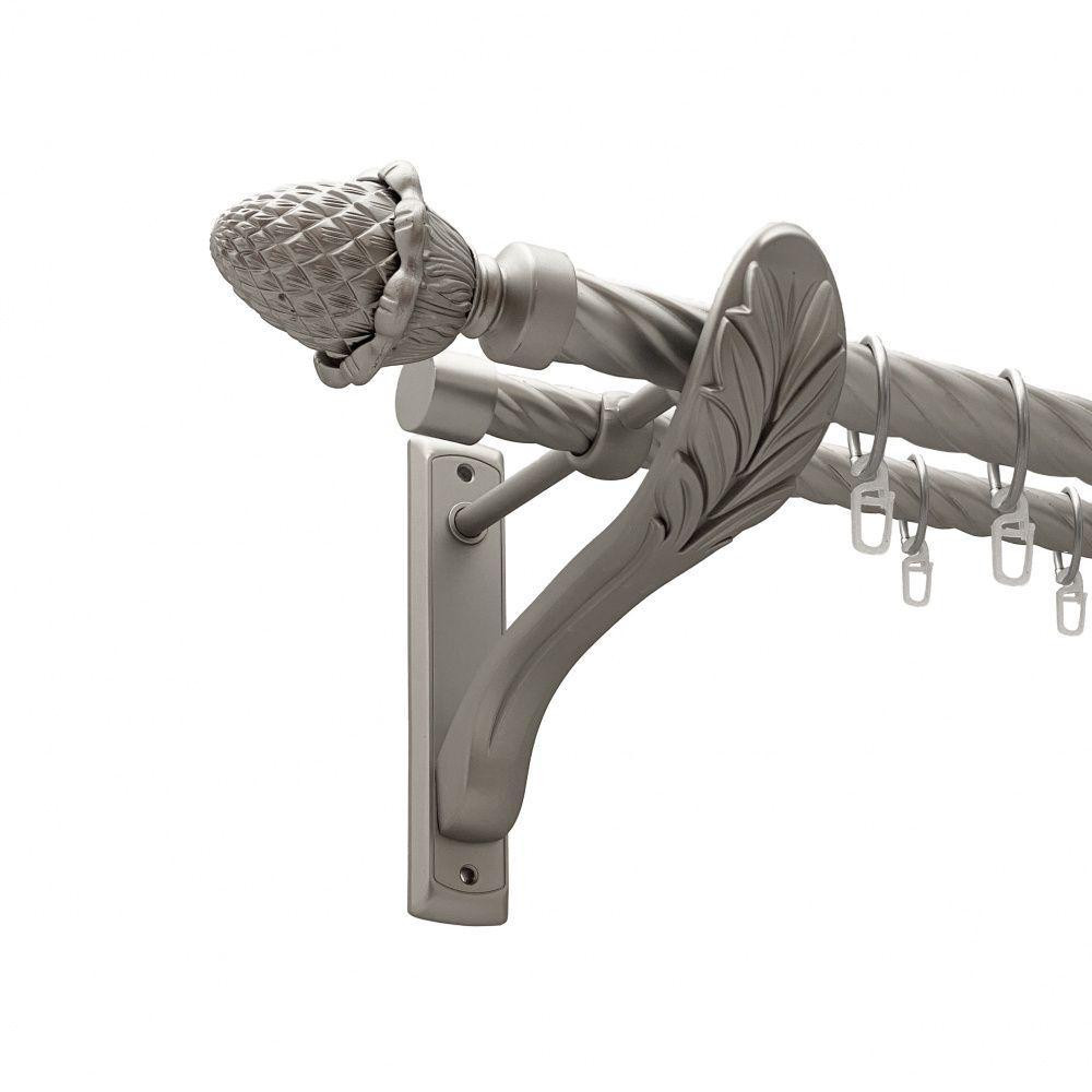 Карниз Orvit Цинара металевий дворядний ретро скручена труба кільце металеве Сатин 25\19 мм 240 см Львов - изображение 1