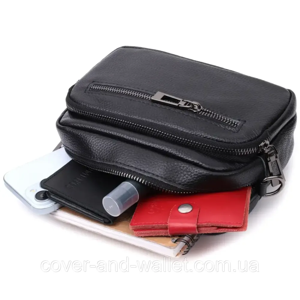 Жіноча сумка з накладною кишенею з натуральної шкіри Київ - фото 8