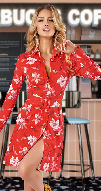 Трикотажне плаття з ремінцем (42) Київ - фото 2