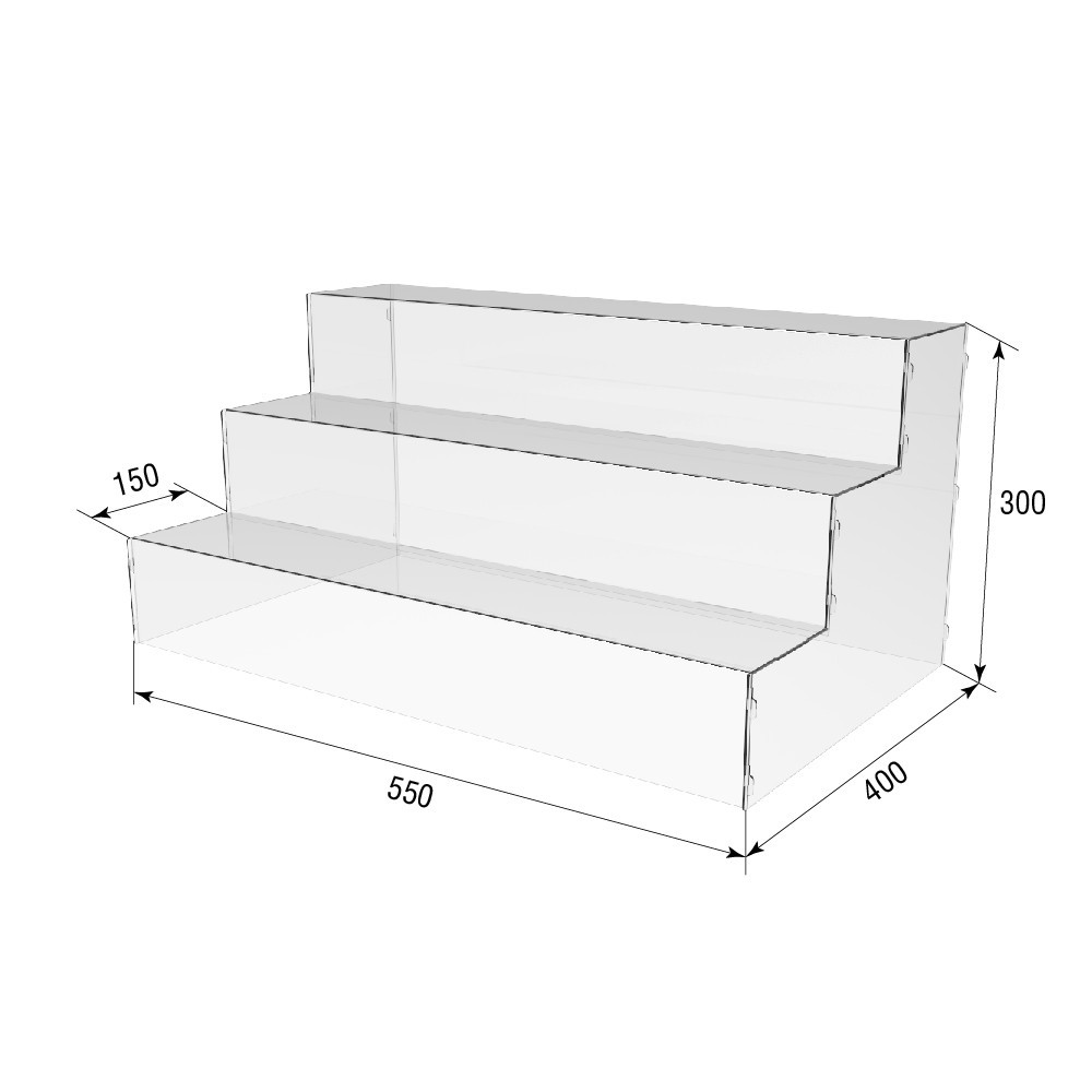 Товарна гірка EKOSTAR на 3 полиці 550х400х300 Київ - фото 3