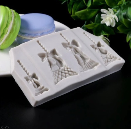 Молд новогодний Колокольчики 110 на 57 мм серый Киев - изображение 5