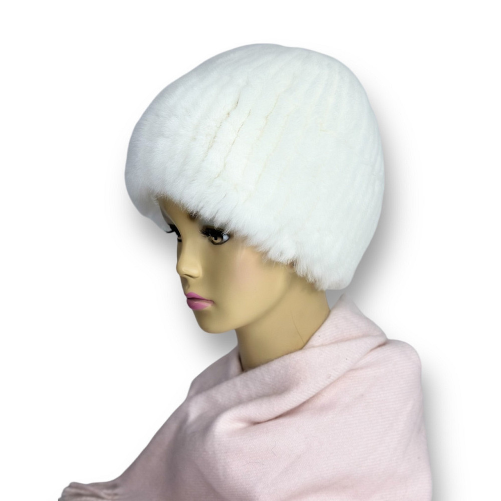 Шапка хутряна жіноча сніп Rex Каролина Білий Харків - фото 2