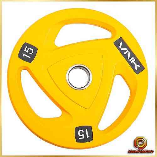 Диск для штанги VNK PRO металлический спортивный блин для силовых тренировок и фитнеса 15 кг (1 шт) Киев