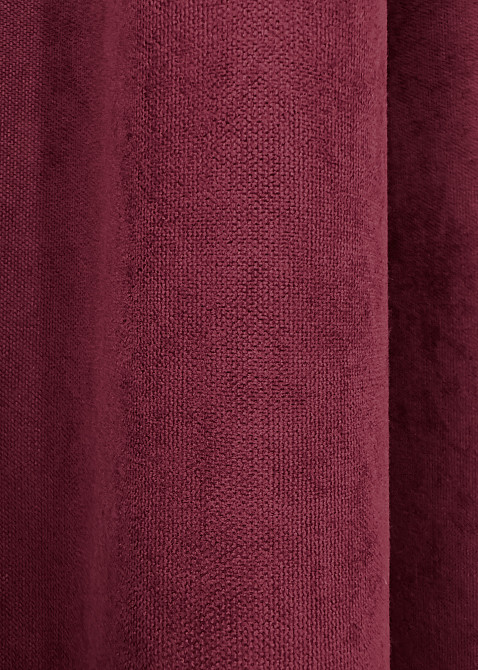 Комплект коротких штор VR-Textil Мікровелюр Petek YL № 1712ш Бордовий 130х170 см 2 шт (35-0388) Київ - фото 7