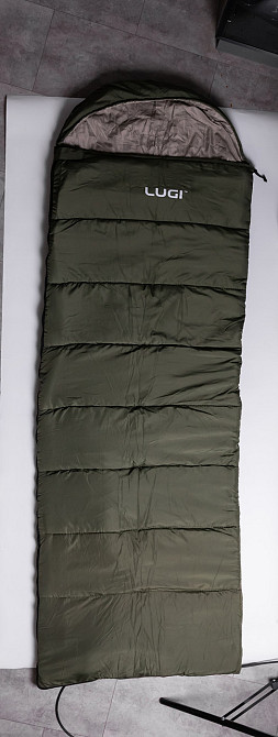Lugi Всесезонний спальний мішок-ковдра з капюшоном 210х70 см Хакі LU-010 Коломия - фото 2