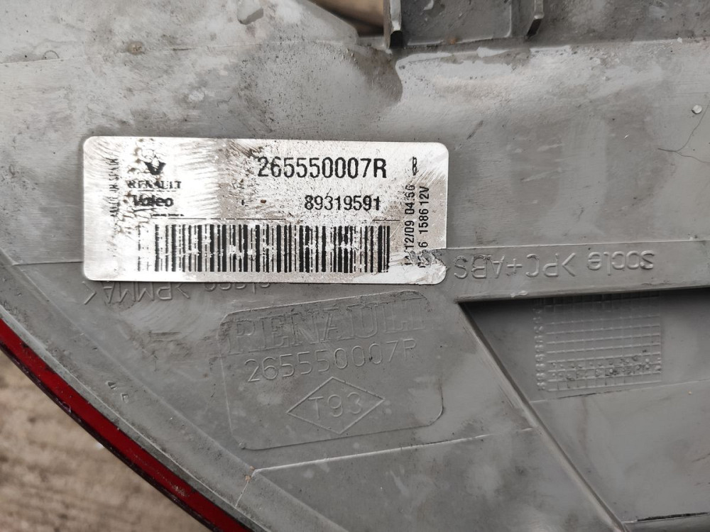 Ліхтар задній лівий зовнішній Renault Megane III 2008-2012 (265550007R) Хетчбек Ковель - фото 3